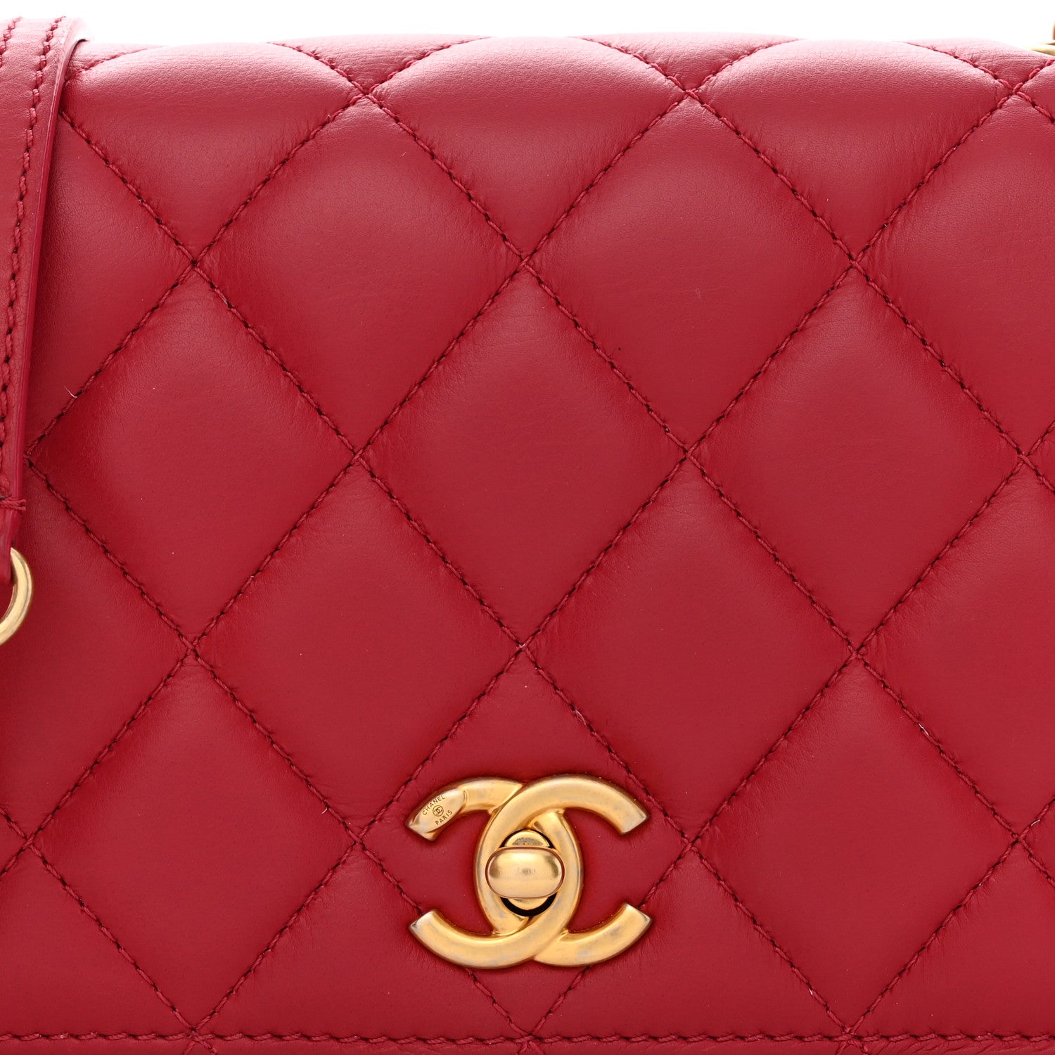 Chanel Calfskin Quilted Everyday Chic Single Flap Red 8 of 11