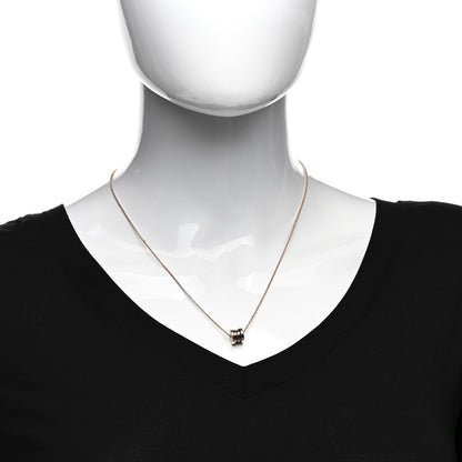 Bulgari 18K Rose Gold Cermet Small B.Zero1 Pendant Necklace 2 of 6