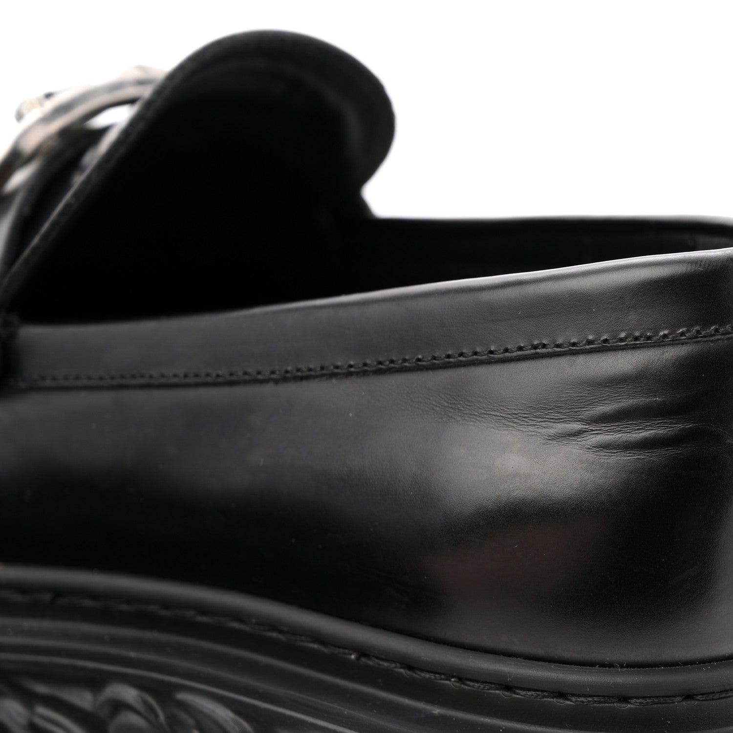 Louis Vuitton Calfskin Baroque Mens LV Loafers 8 Black 1839216