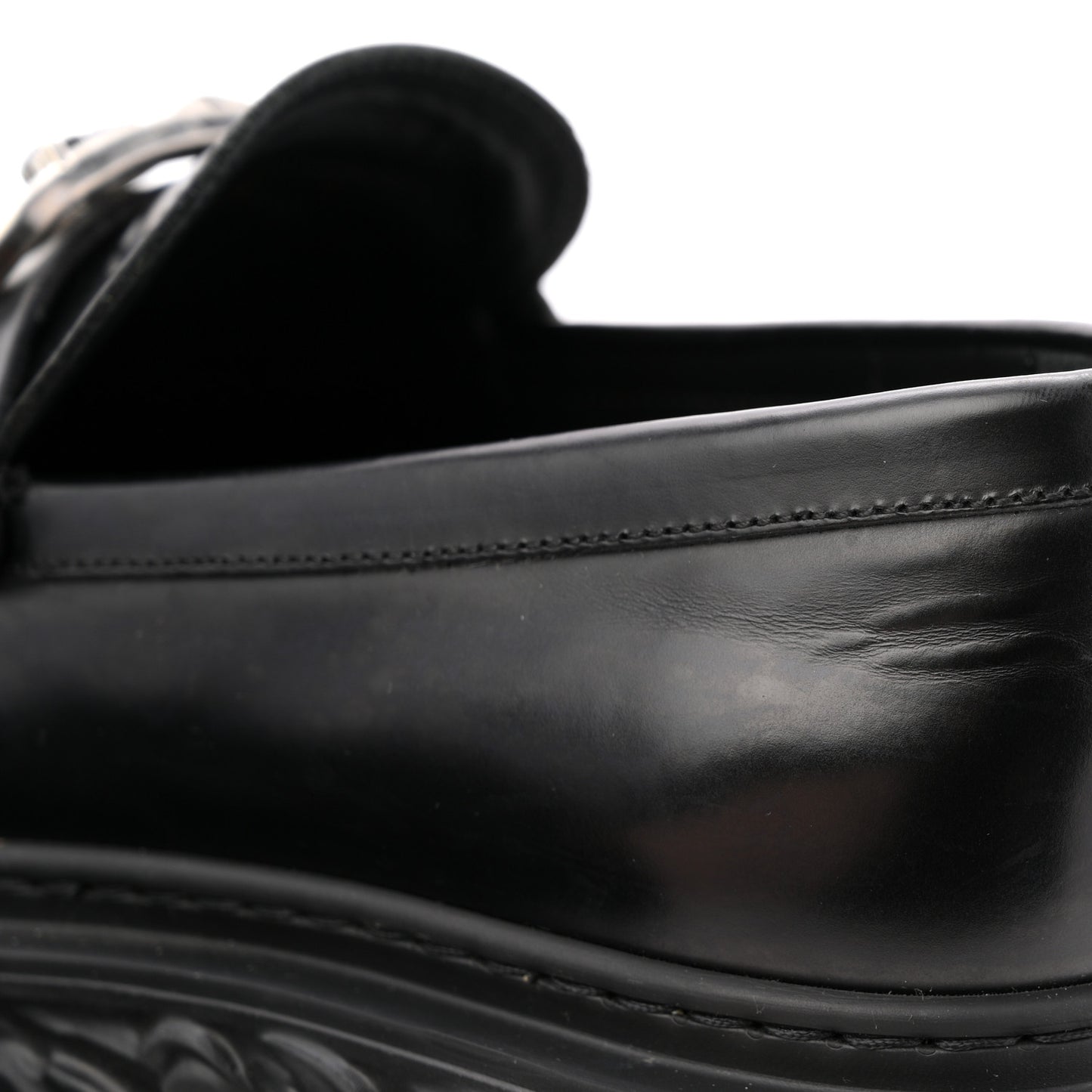 Calfskin Baroque Mens LV Loafers 8 Black