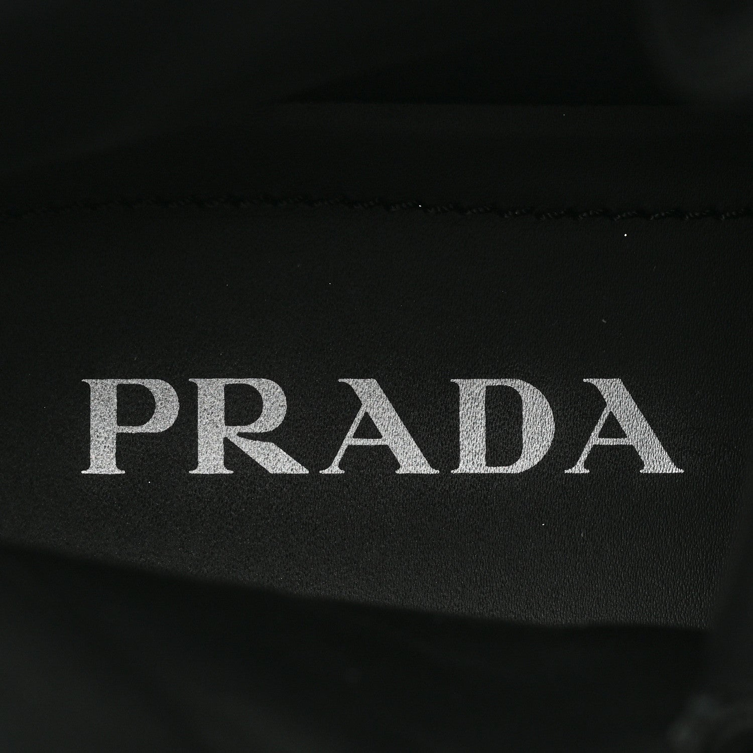 Prada Spazzolato Rois Re-Nylon Metal Triangle Logo Monolith Pouch Pocket 55mm Boots 40.5 Black 8 of 13