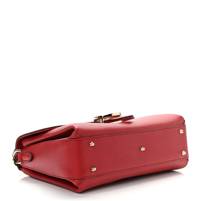 Gucci Dollar Calfskin Interlocking G Top Handle Shoulder Bag Red 7 of 21