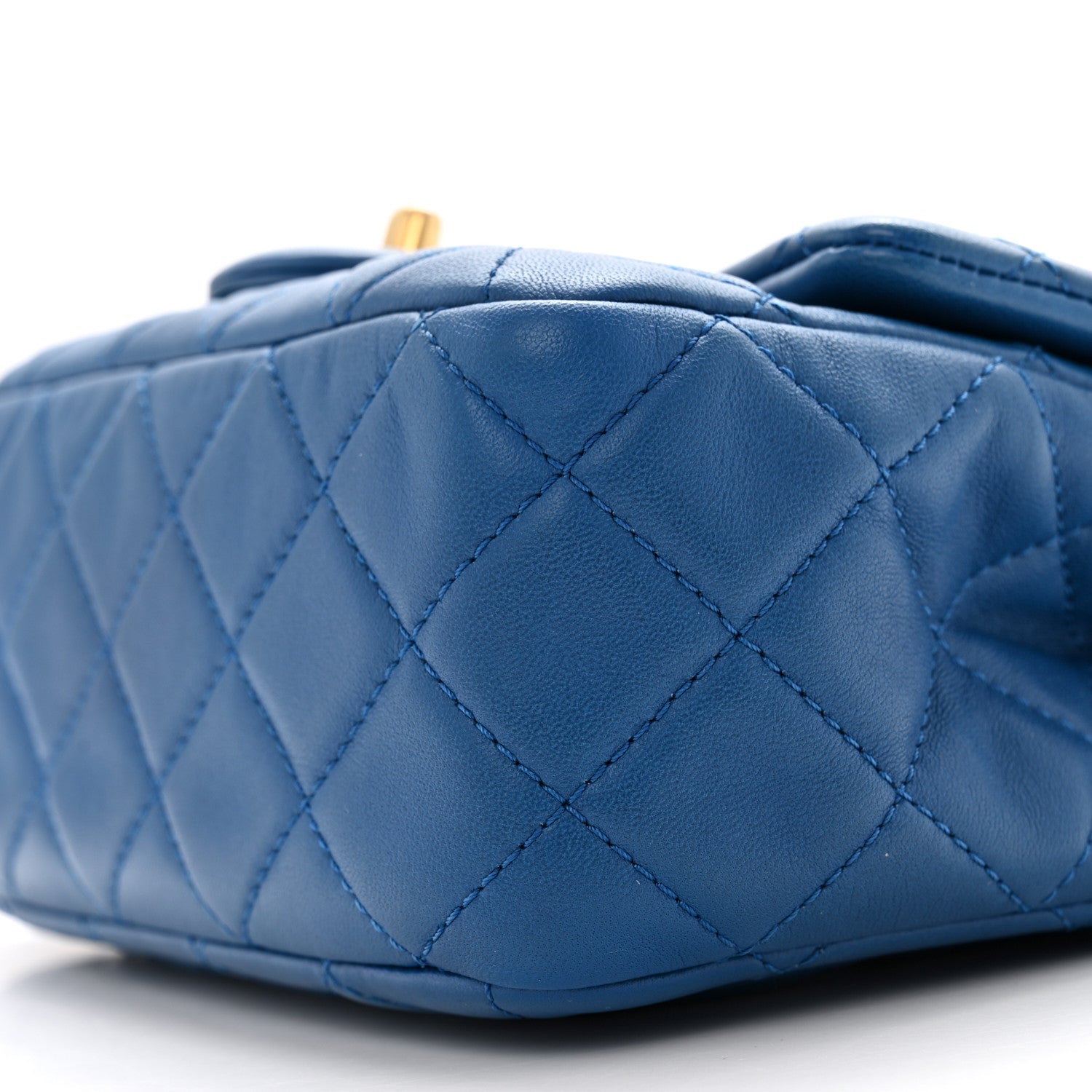 Chanel Lambskin Quilted Mini Pearl Crush Flap Blue 10 of 12