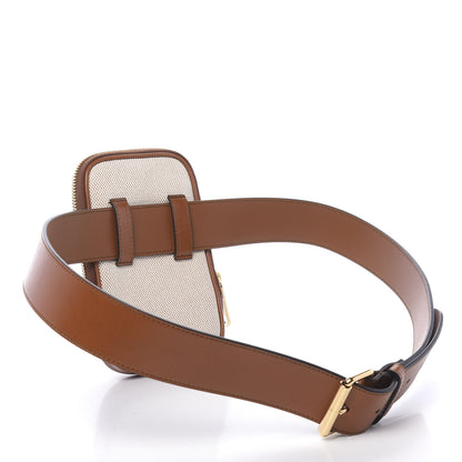 Gucci Vintage Canvas Calfskin Web Belted iPhone Case 95 38 Sand Cuir 3 of 10