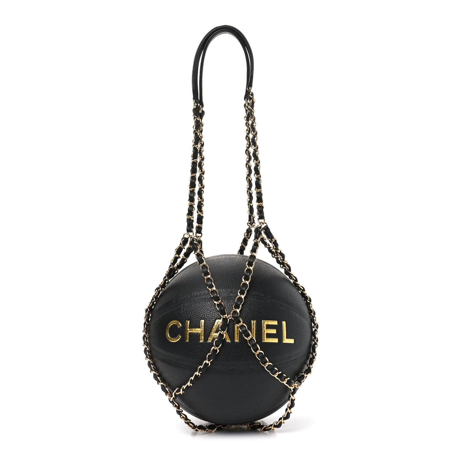 Chanel Lambskin Chain Net and Basketball Black 1 of 8