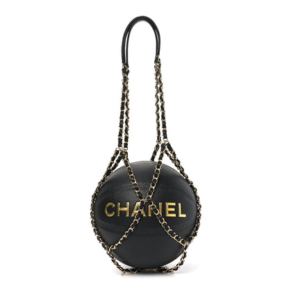 Chanel Lambskin Chain Net and Basketball Black 1 of 8