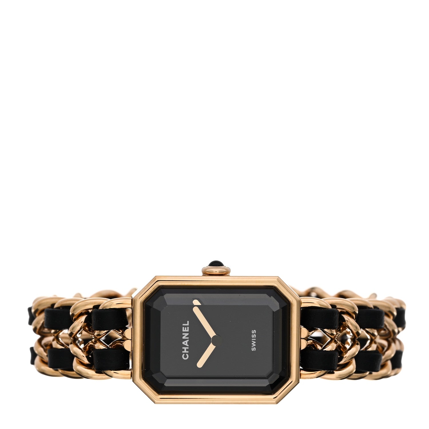 Chanel Stainless Steel Lambskin 20mm Chain Premiere Quartz Watch Gold M 2 of 4