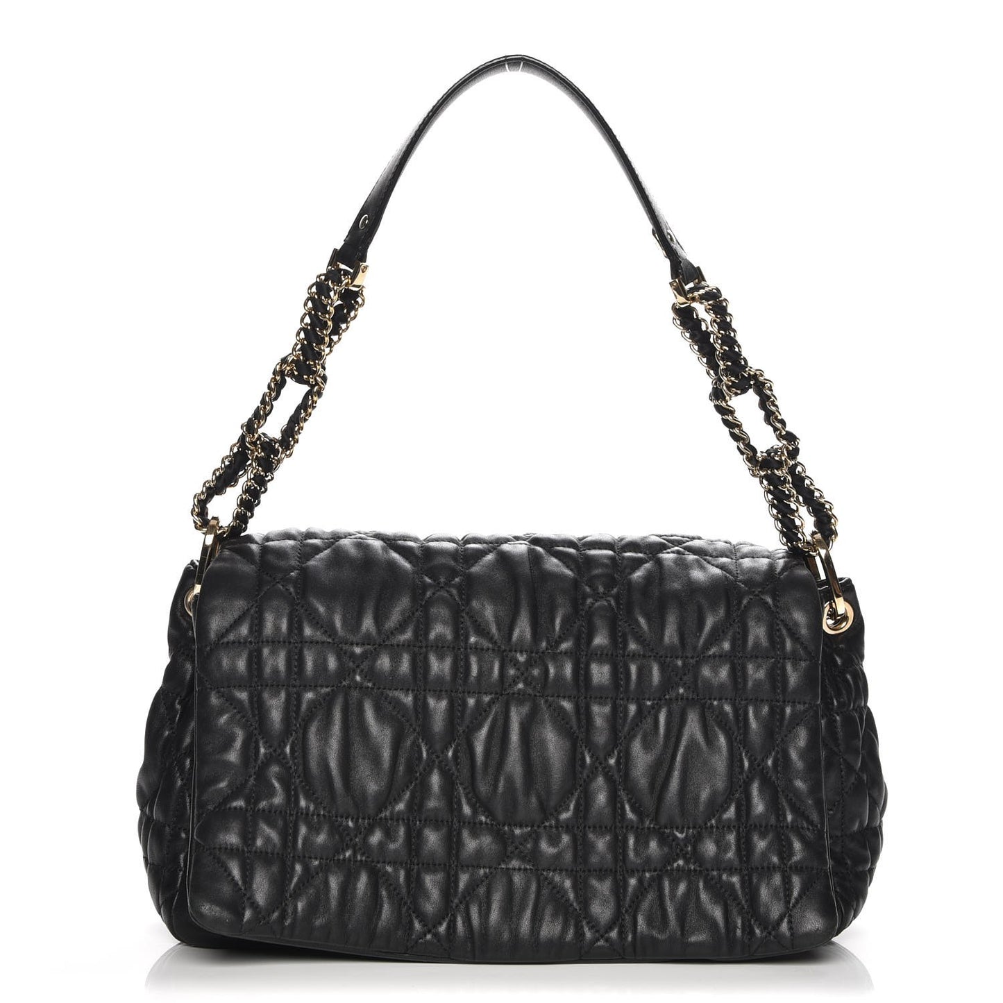 Lambskin Cannage Medium Delidior Flap Bag Black