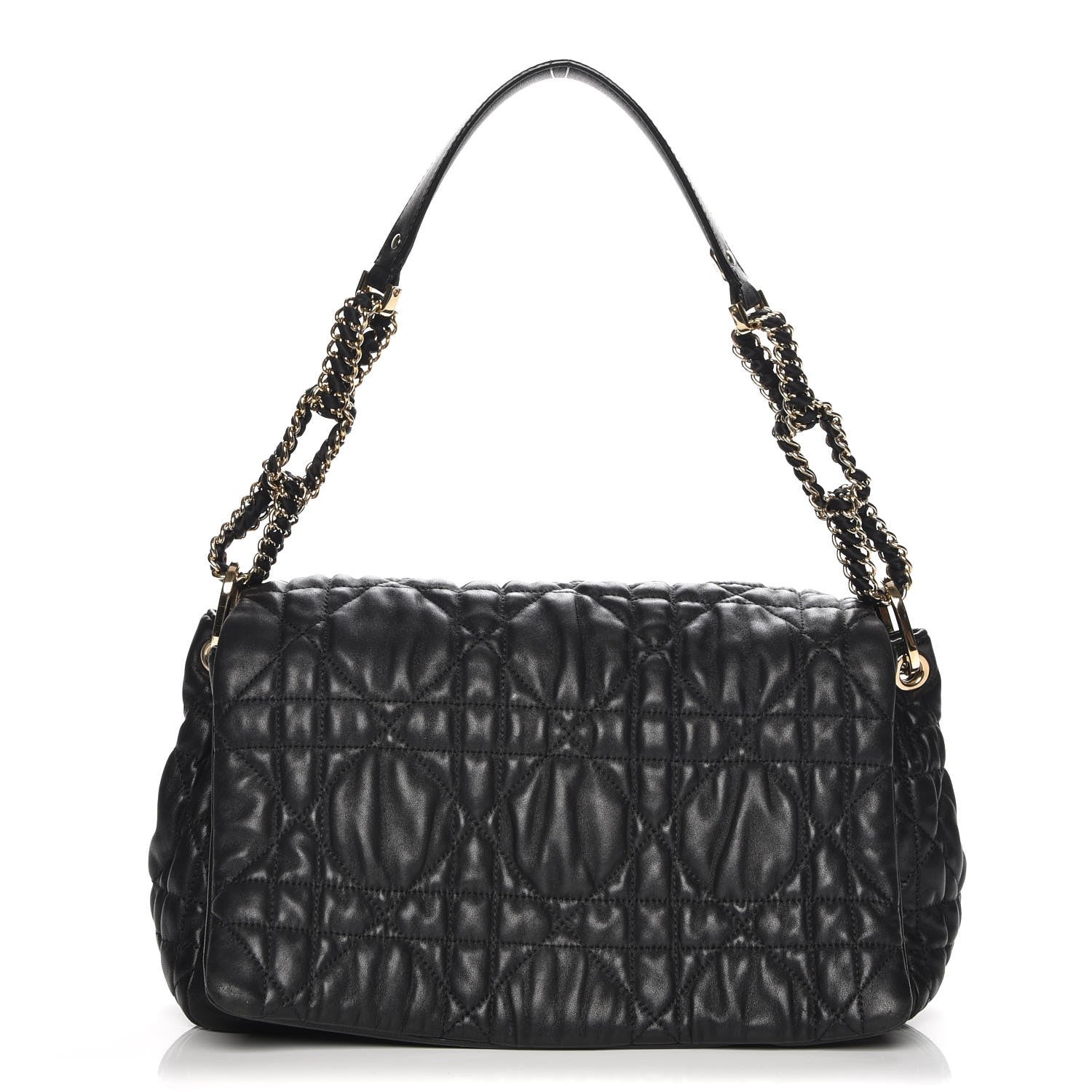 Christian Dior Lambskin Cannage Medium Delidior Flap Bag Black 1 of 7