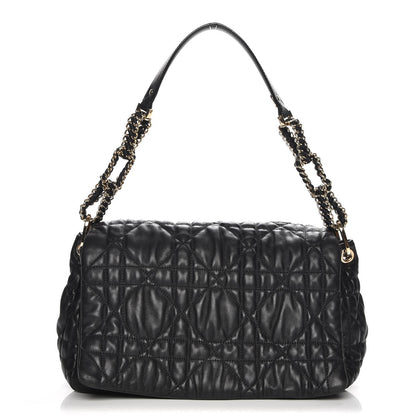 Christian Dior Lambskin Cannage Medium Delidior Flap Bag Black 1 of 7