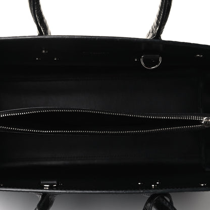 Saint Laurent Calfskin Crocodile Embossed Small Sac de Jour Black 4 of 4