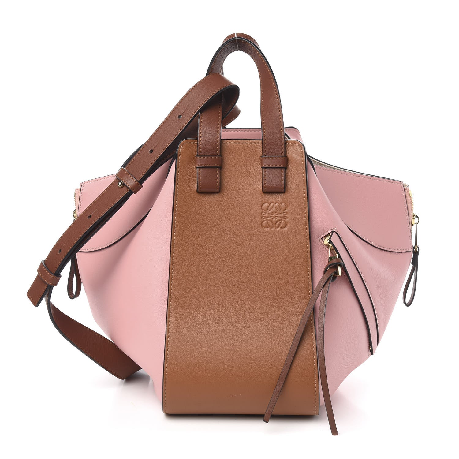 Loewe Calfskin Small Hammock Shoulder Bag Pastel Pink Tan 1 of 10