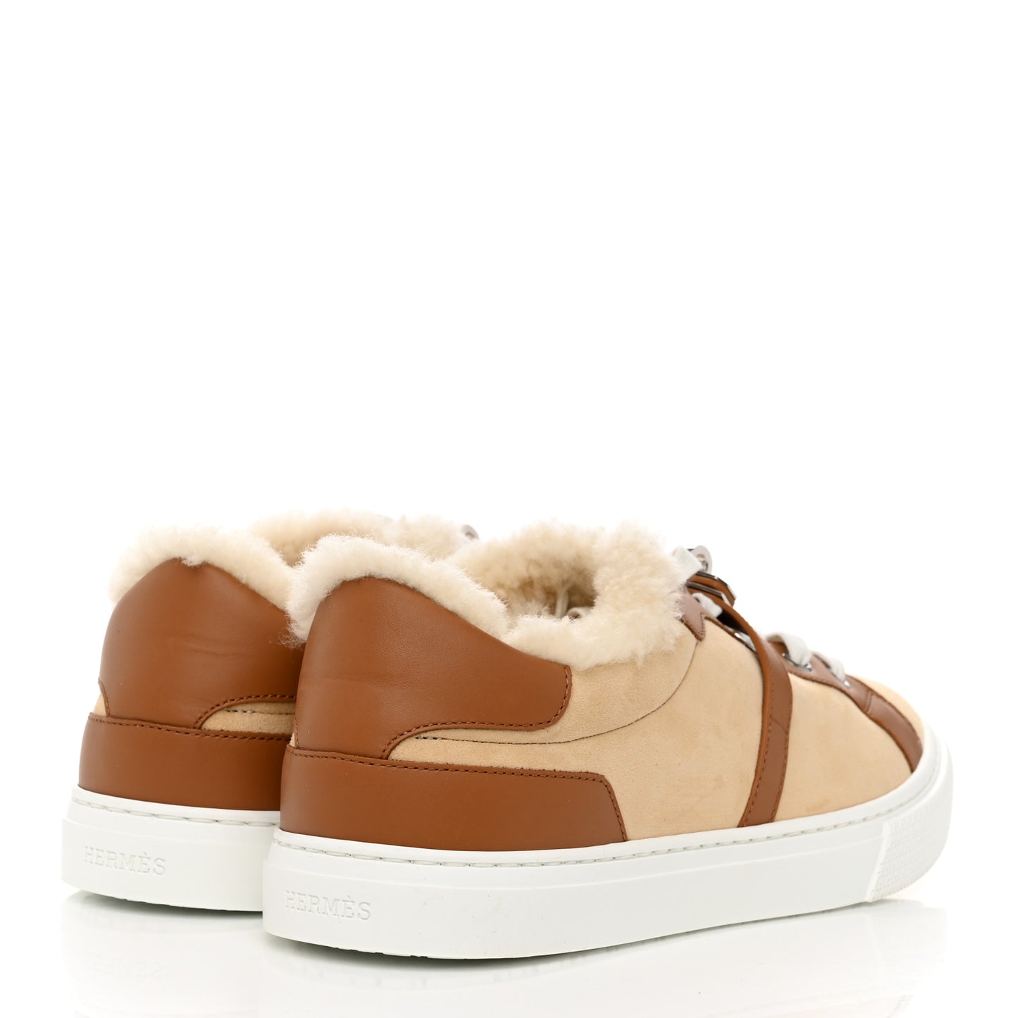 Calfskin Suede Shearling Day Sneakers 39