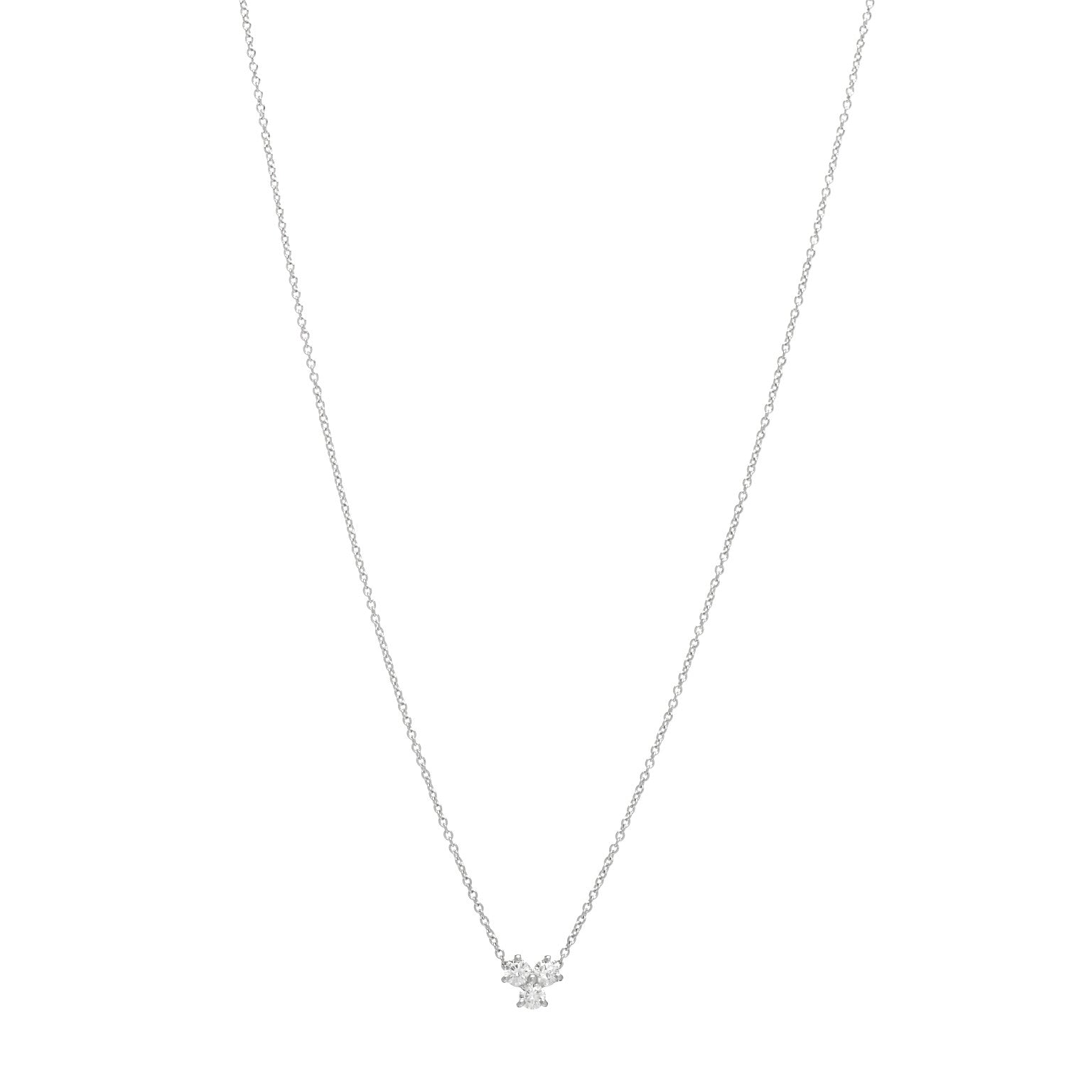 Tiffany Platinum Diamond .30ctw Aria Pendant Necklace 1 of 5
