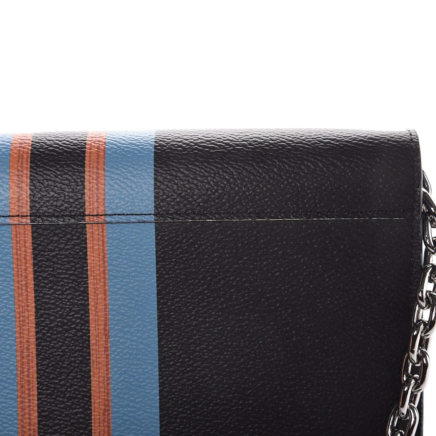 Monogram Stripe Twist Chain Wallet