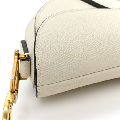 Christian Dior Grained Calfskin Mini Saddle Bag White 11 of 11