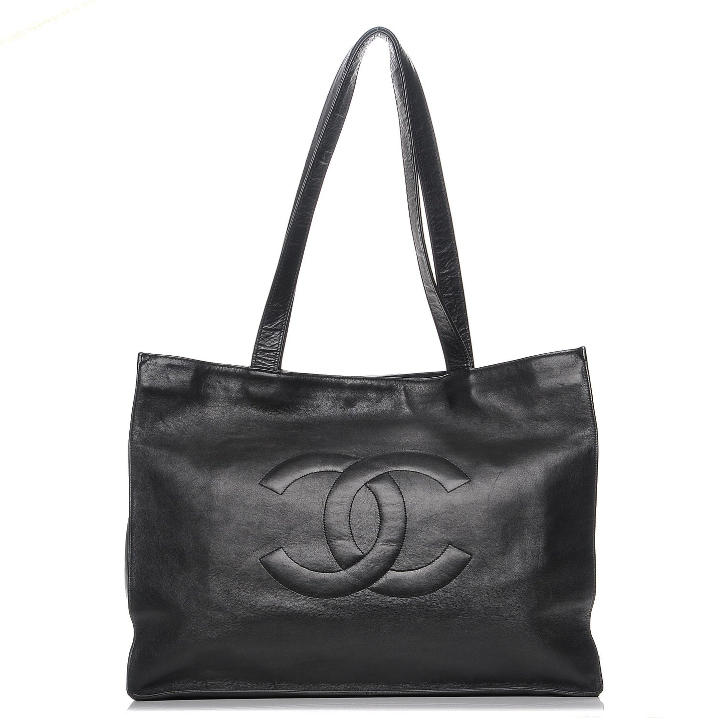 Calfskin CC Tote Black