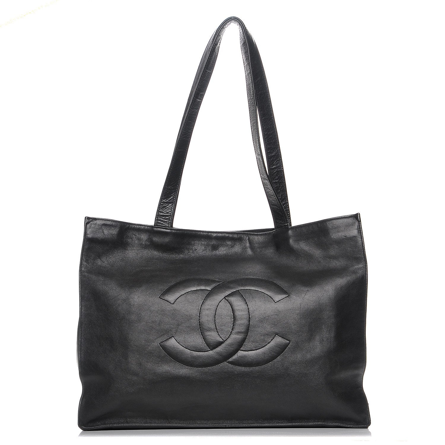 Chanel Calfskin CC Tote Black 1 of 8