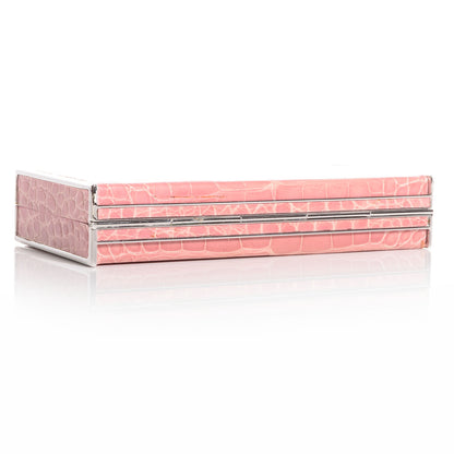 Judith Leiber Crocodile Austrian Crystal Box Clutch Peony 4 of 7