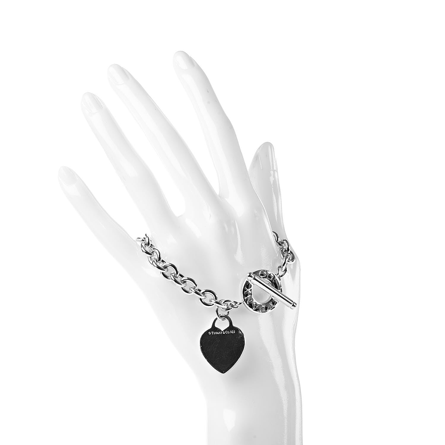 Tiffany Sterling Silver Heart Tag Toggle Bracelet 2 of 4