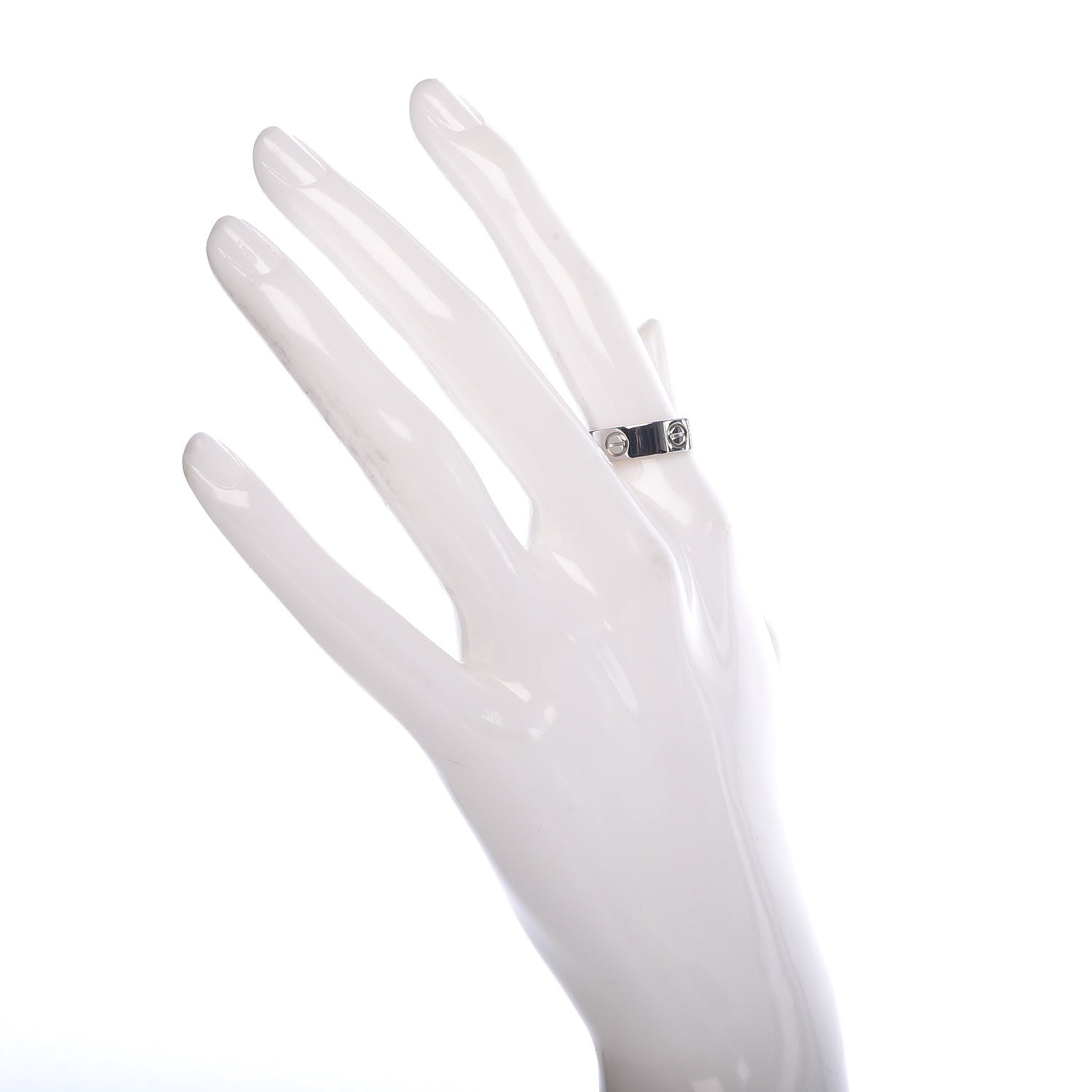 Cartier 18K White Gold 5.5mm LOVE Ring 54 6.75 2 of 4