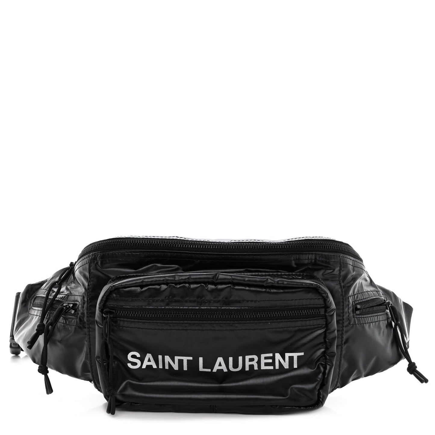 SAINT LAURENT Nylon Logo Nuxx Body Belt Bag Black