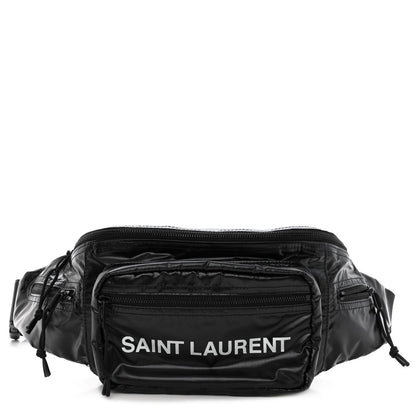 Saint Laurent SAINT LAURENT Nylon Logo Nuxx Body Belt Bag Black 1 of 9