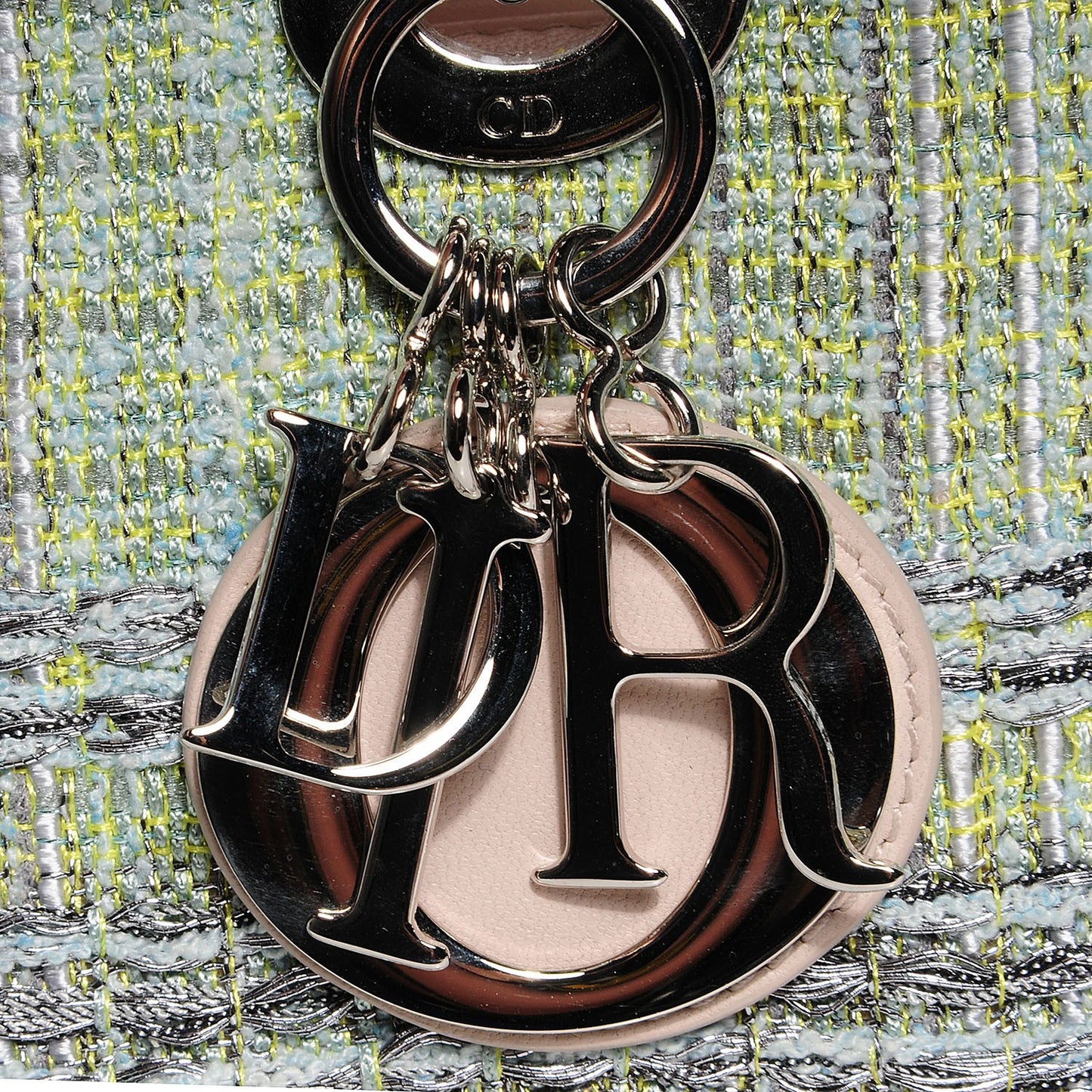 Tweed Medium Lady Dior Pink Green