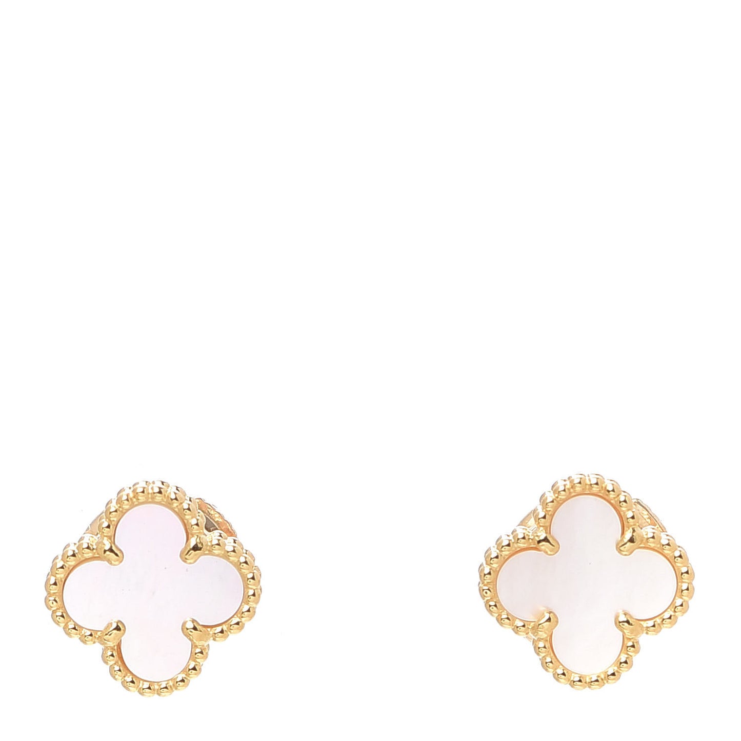 18K Yellow Gold Mother of Pearl Sweet Alhambra Earrings