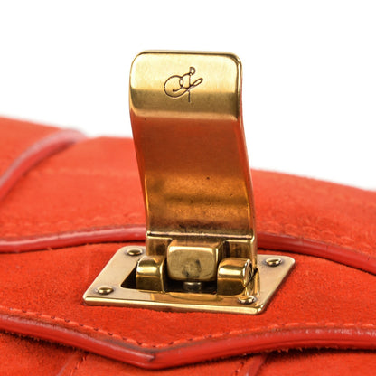 Proenza Schouler Suede PS1 Mini Pouch Messenger Bag Orange 9 of 13
