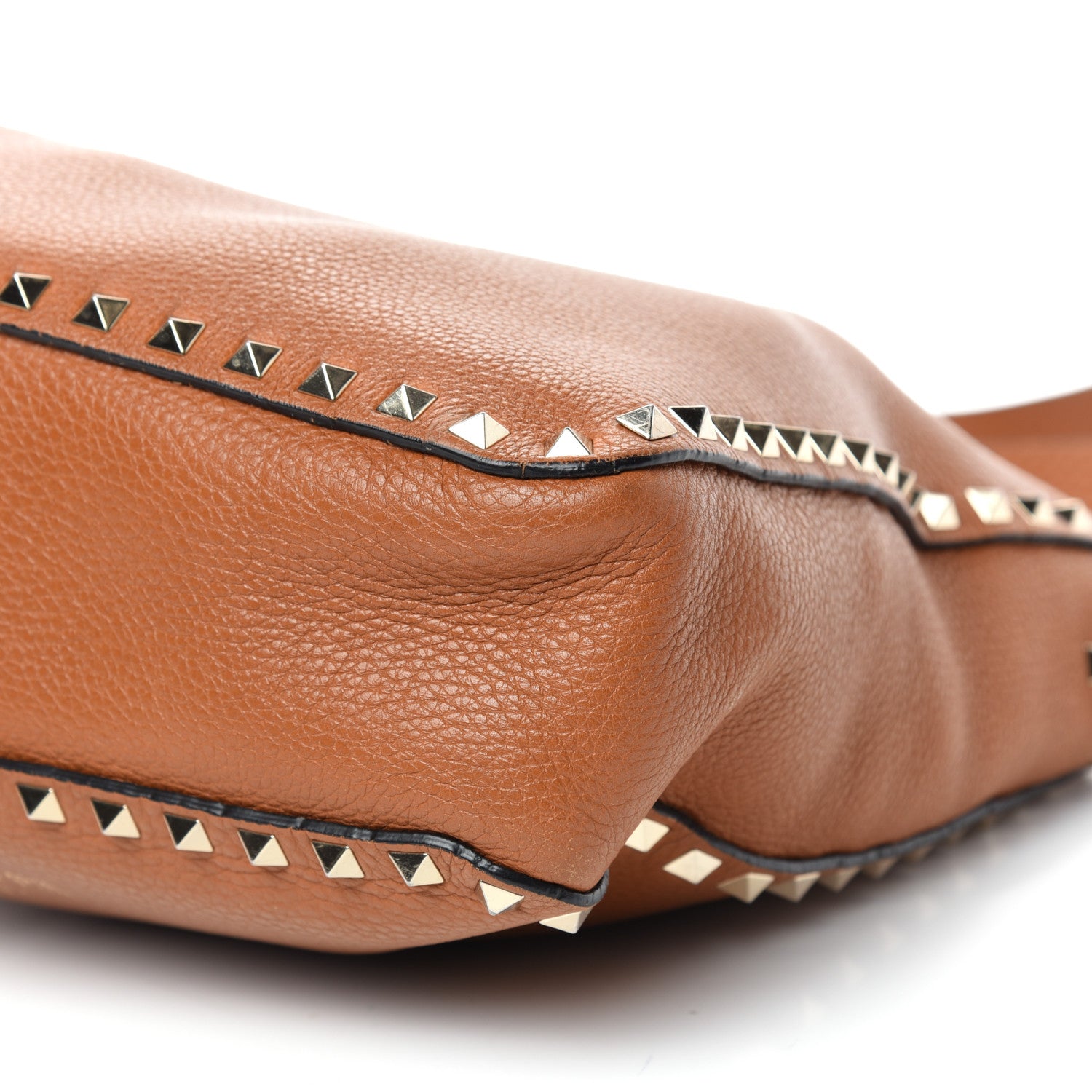 Valentino Garavani Pebbled Calfskin Small Rockstud Flip-Lock Messenger Bag Light Cuir 8 of 9
