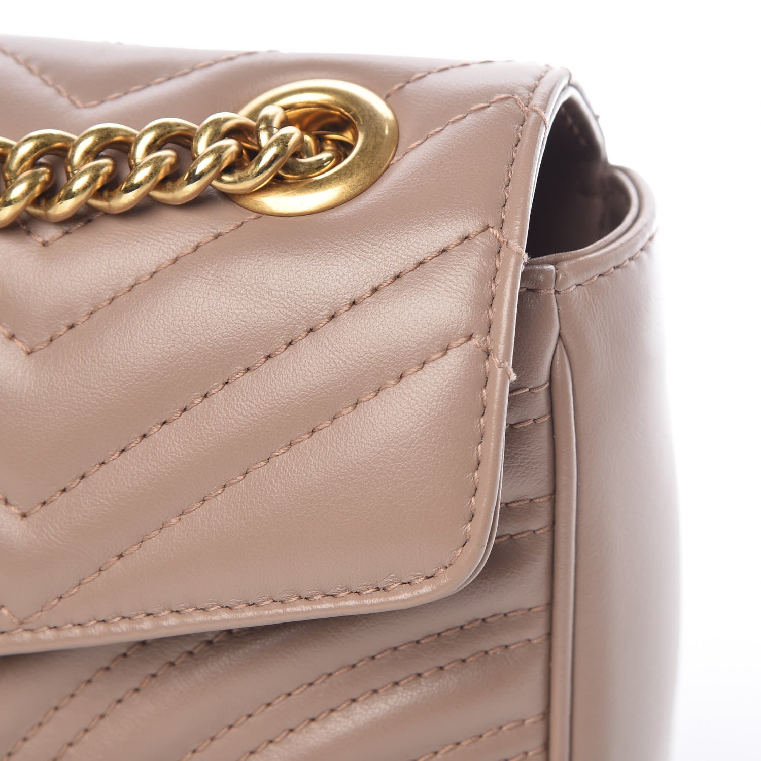 Gucci Calfskin Matelasse Small GG Marmont Shoulder Bag Porcelain Rose 8 of 10