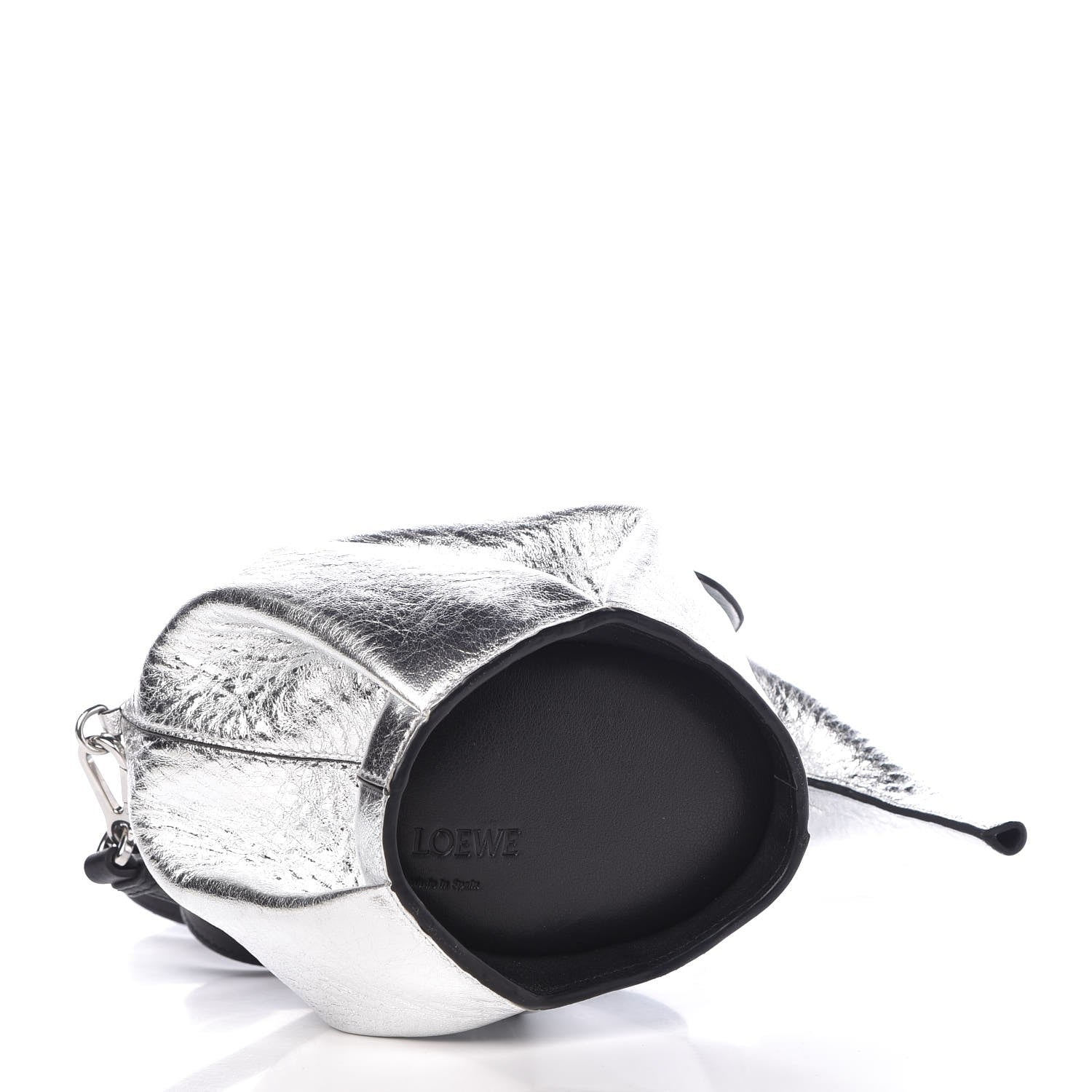 Loewe Metalic Calfskin Mini Elephant Crossbody Bag Silver 4 of 7