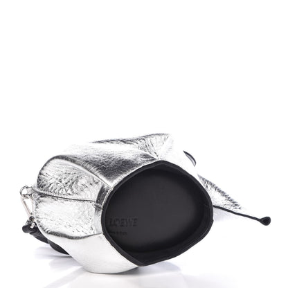 Loewe Metalic Calfskin Mini Elephant Crossbody Bag Silver 4 of 7