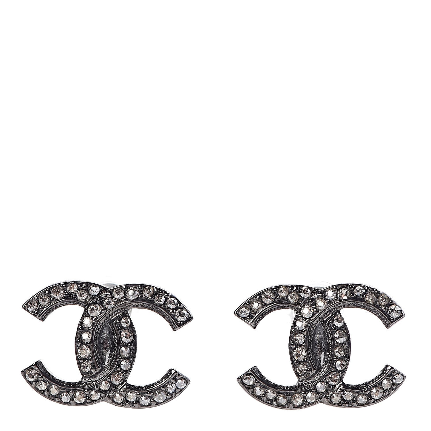 Ruthenium Crystal CC Earrings