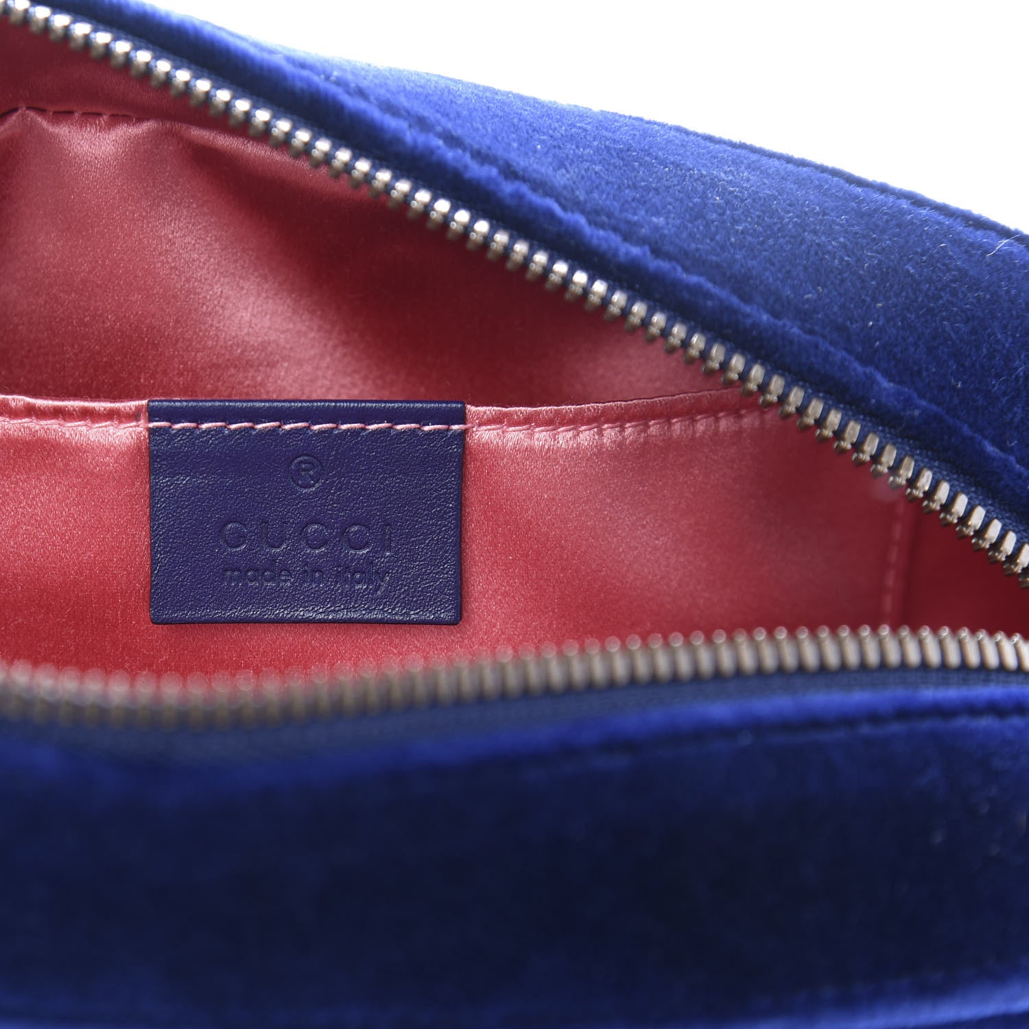 Gucci Velvet Matelasse Small GG Marmont Chain Shoulder Bag Cobalt 8 of 11