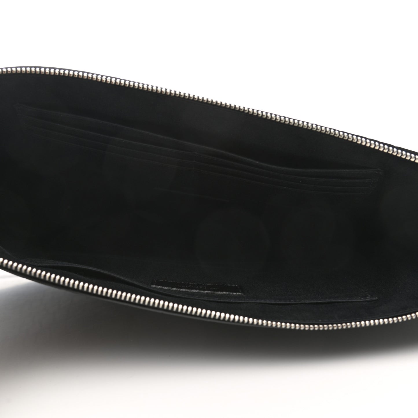 Calfskin Crocodile Embossed Document Holder Black