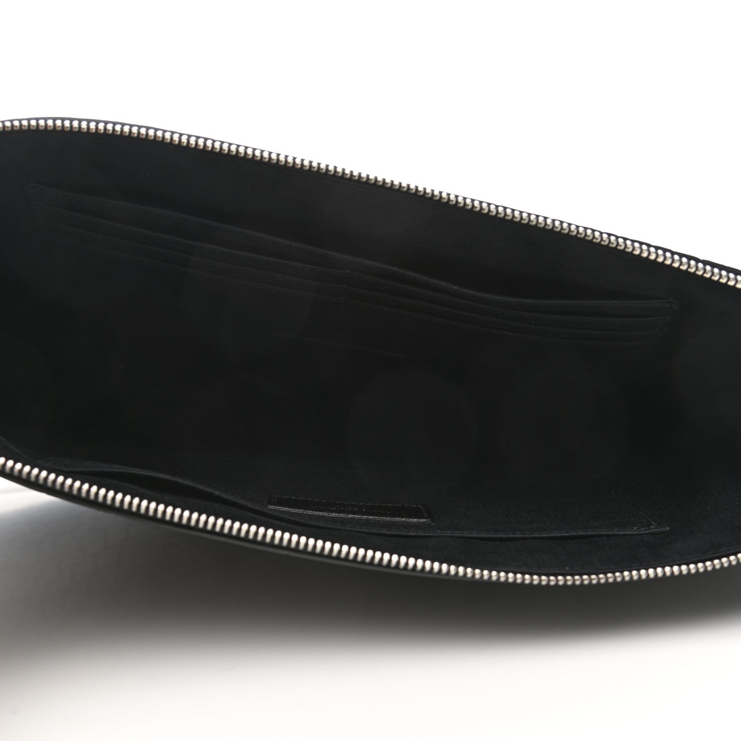Saint Laurent Calfskin Crocodile Embossed Document Holder Black 5 of 7