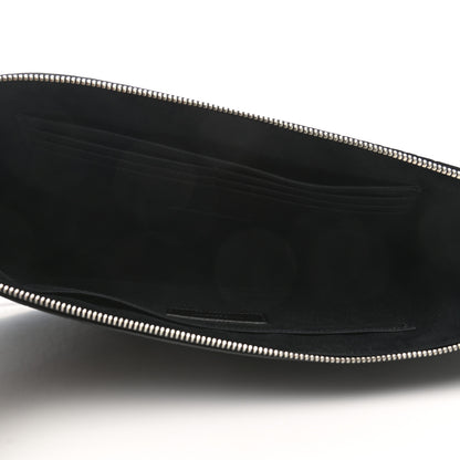Saint Laurent Calfskin Crocodile Embossed Document Holder Black 5 of 7
