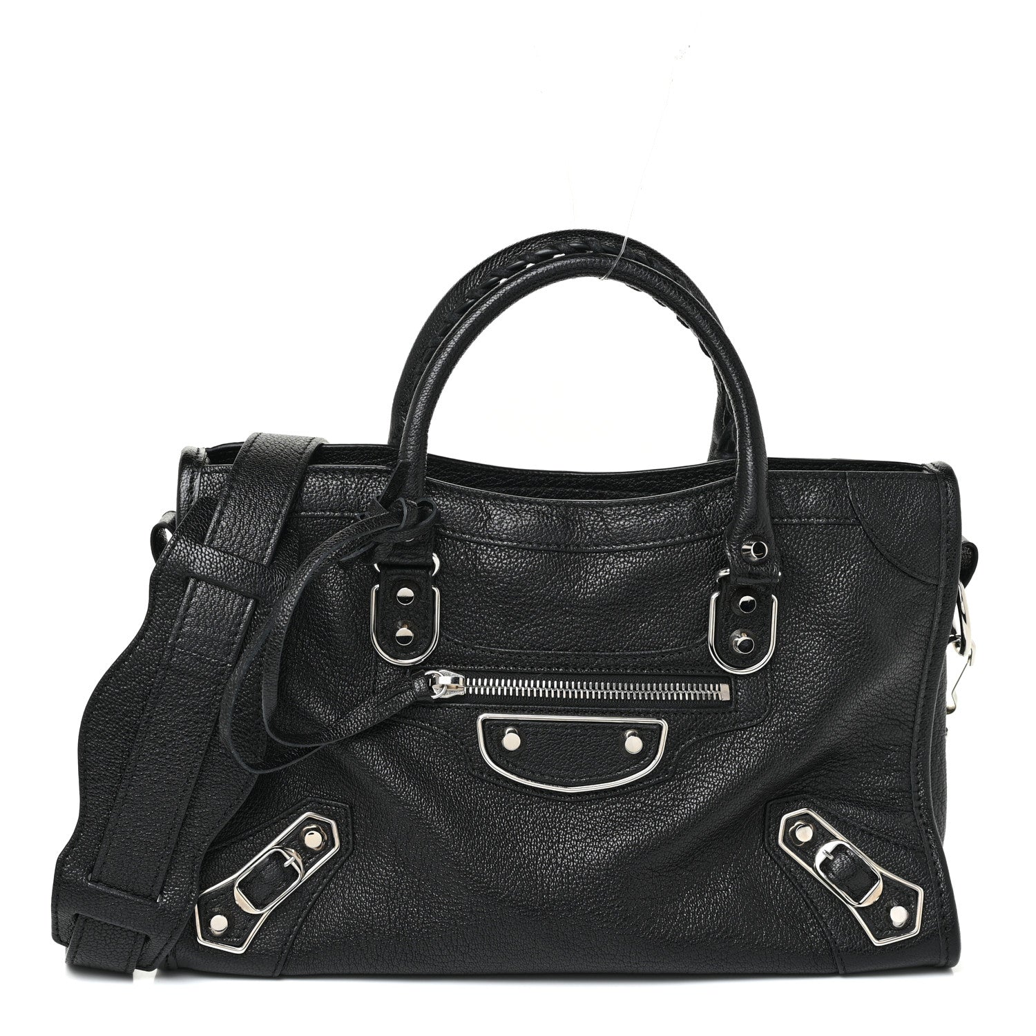Balenciaga Chevre Silver Metallic Edge Hardware S City Black 3 of 10