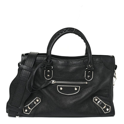 Balenciaga Chevre Silver Metallic Edge Hardware S City Black 3 of 10