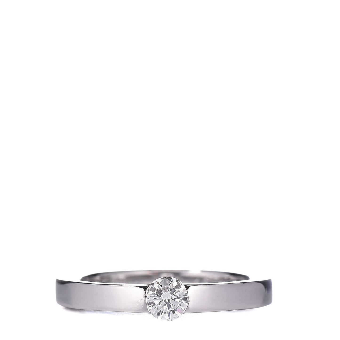 18K White Gold Diamond Date With Ring 48 4.5
