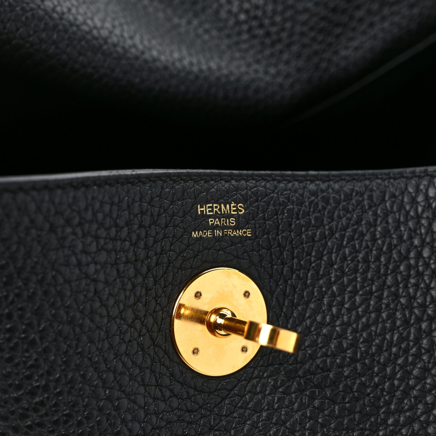 Hermes Taurillon Clemence Lindy 26 Black 6 of 11