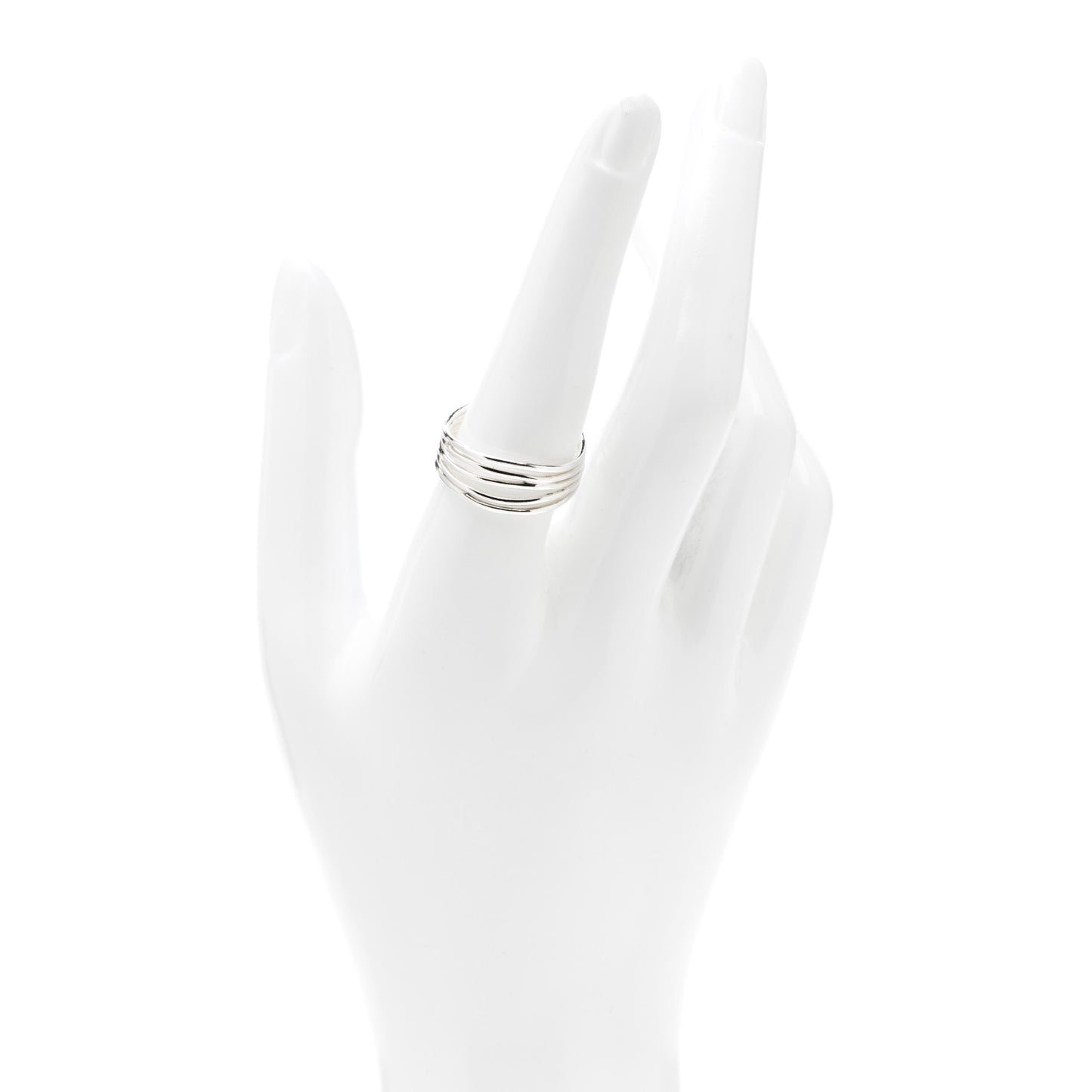 Sterling Silver Elsa Peretti 5 Row Wave Ring 58 8.25