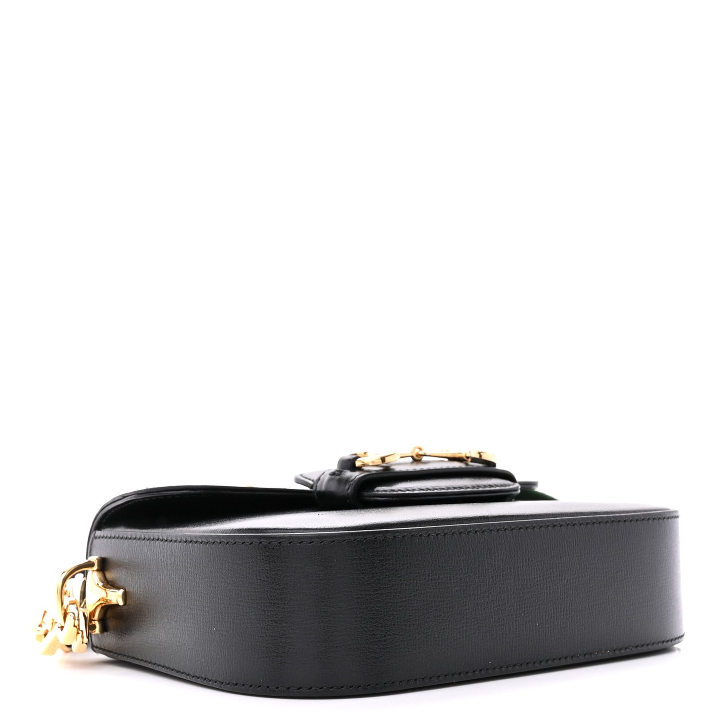 Azalea Calfskin Web Mini Horsebit 1955 Shoulder Bag Black