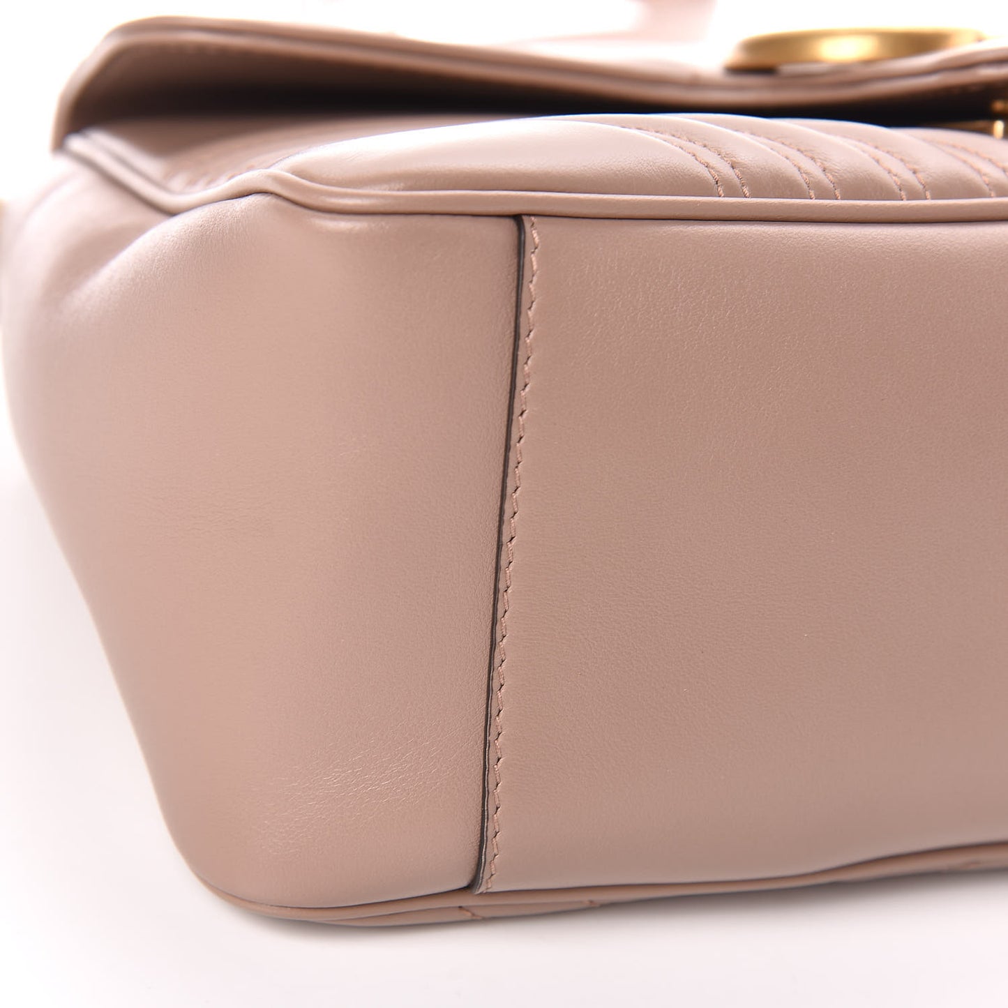Calfskin Matelasse Small GG Marmont Top Handle Shoulder Bag Porcelain Rose