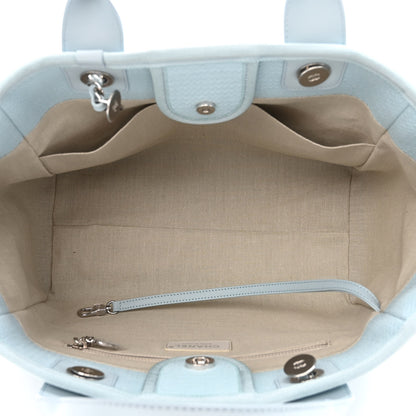 Chanel Mixed Fibers Small Deauville Tote Light Blue 5 of 10
