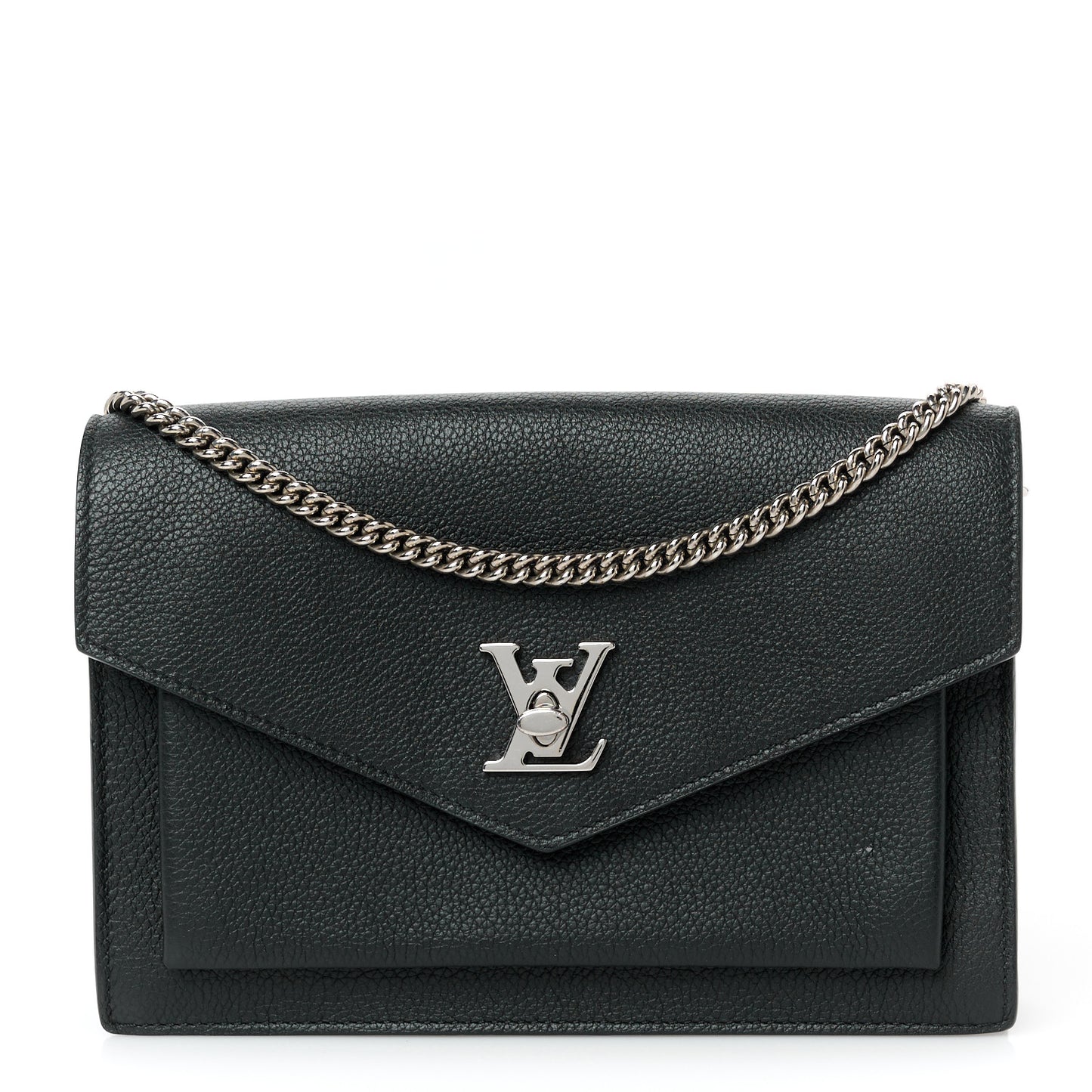 Soft Calfskin My Lockme Chain Pochette Black
