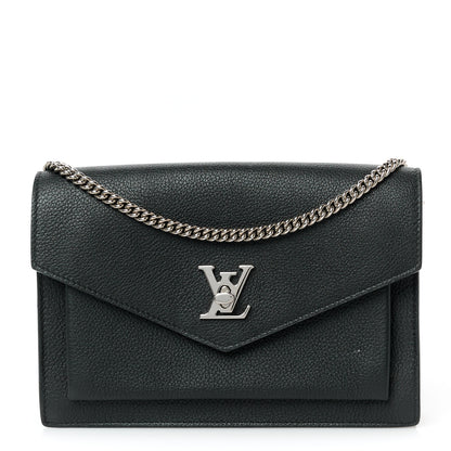 Louis Vuitton Soft Calfskin My Lockme Chain Pochette Black 1 of 9