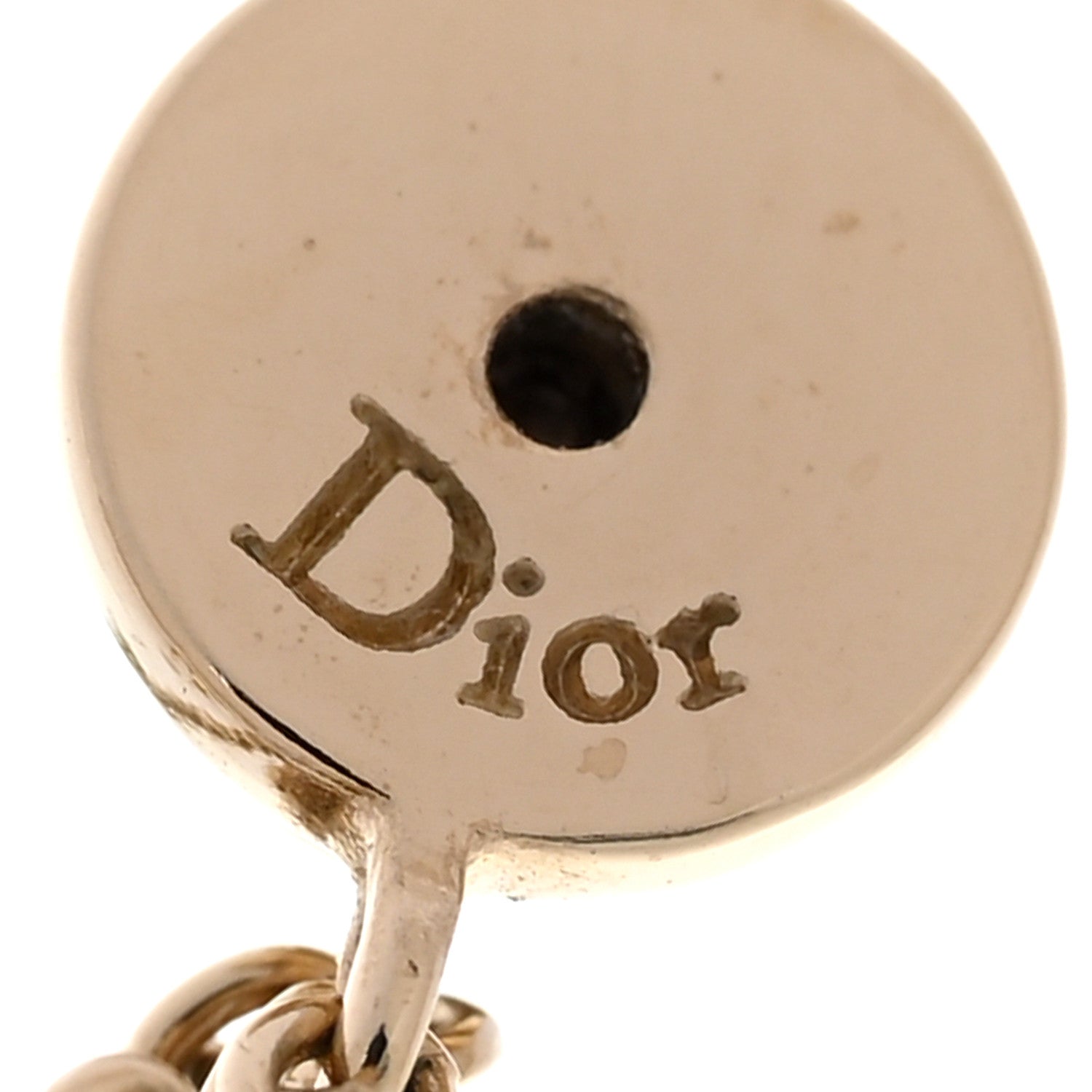Christian Dior Pearl La Petite Tribale Dangle Chain Earrings Gold 4 of 5
